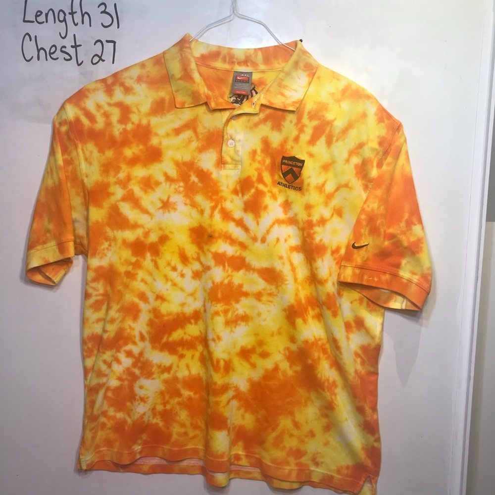 Nike Dri-Fit Tie Dye Princeton XXL Orange Polo